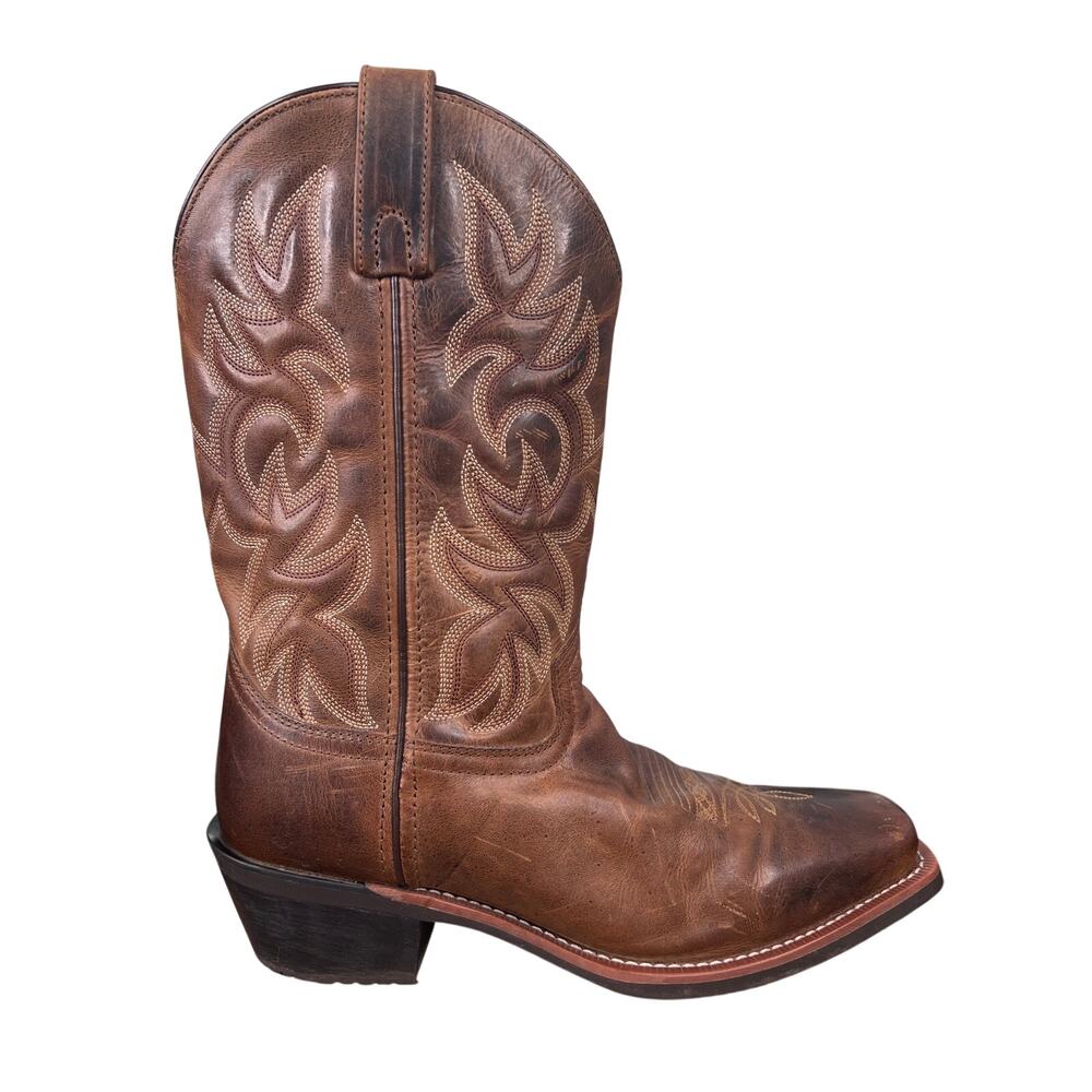 Laredo Men’s Breakout Brown Leather Western Cowboy Boots Size US 11 D